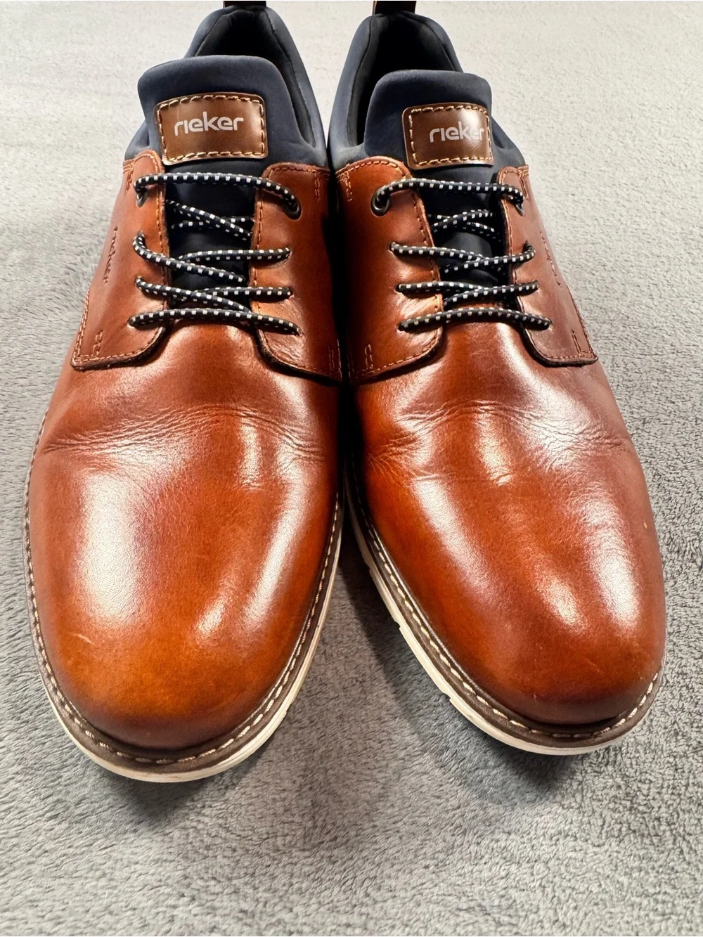 Rieker Men's Dustin Brown Leather Slip-Ons